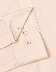 Plain Beige Tailored Smart Fit Shirt FS1638SF-15.5