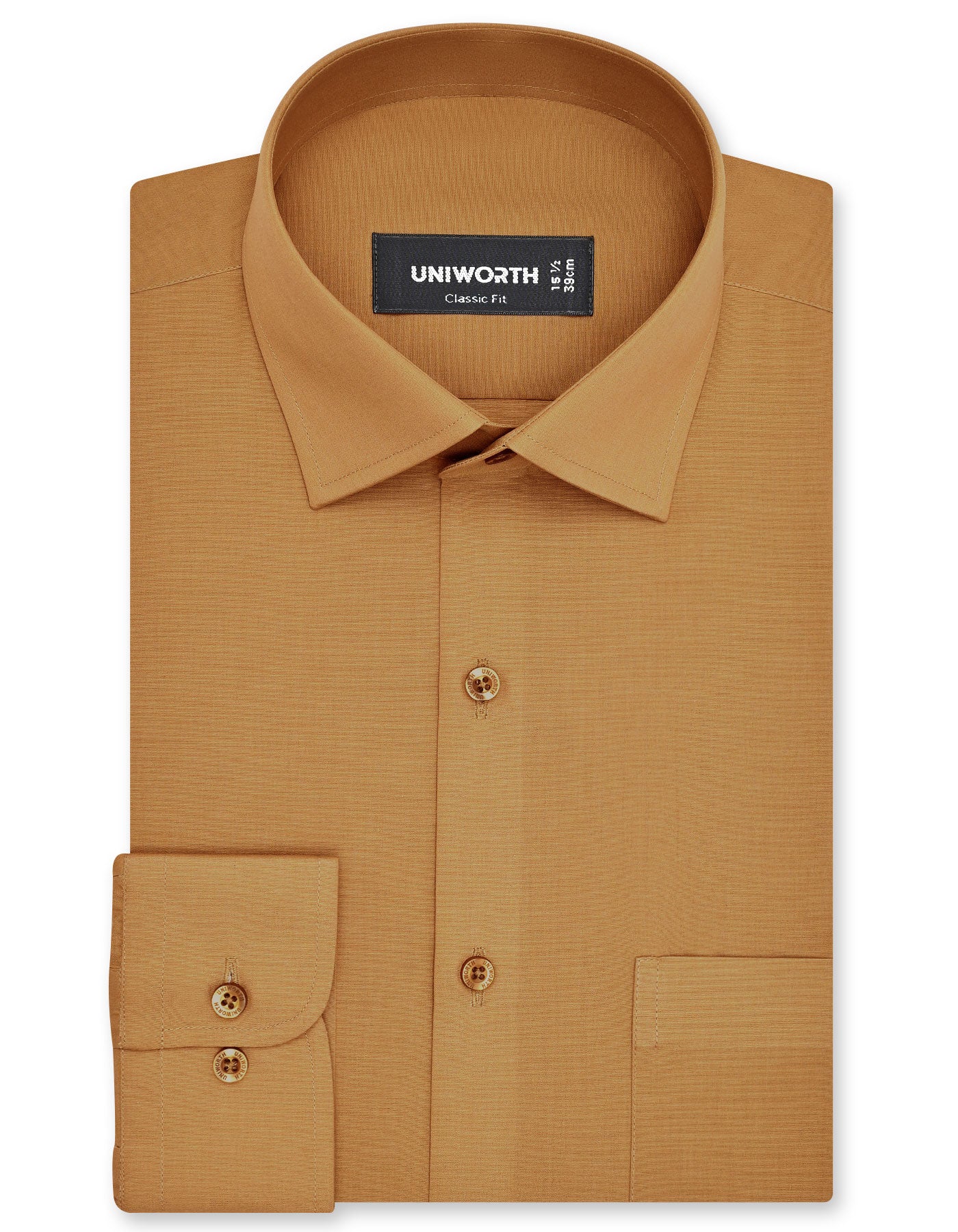 Plain Khaki Classic Fit Shirt FS1647-1RF-14.5