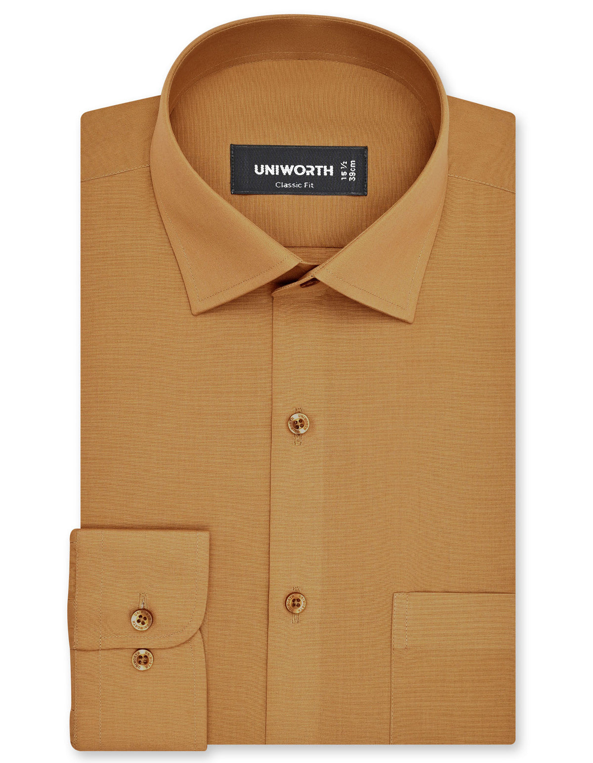 Plain Khaki Classic Fit Shirt FS1647-1RF-14.5