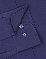 Plain Navy Tailored Smart Fit Shirt FS1648-1SF-15.5