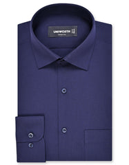 Plain Navy Tailored Smart Fit Shirt FS1648-1SF-14.5