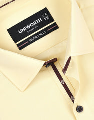 Plain Cream Tailored Smart Fit Shirt FS1649-2SF-15