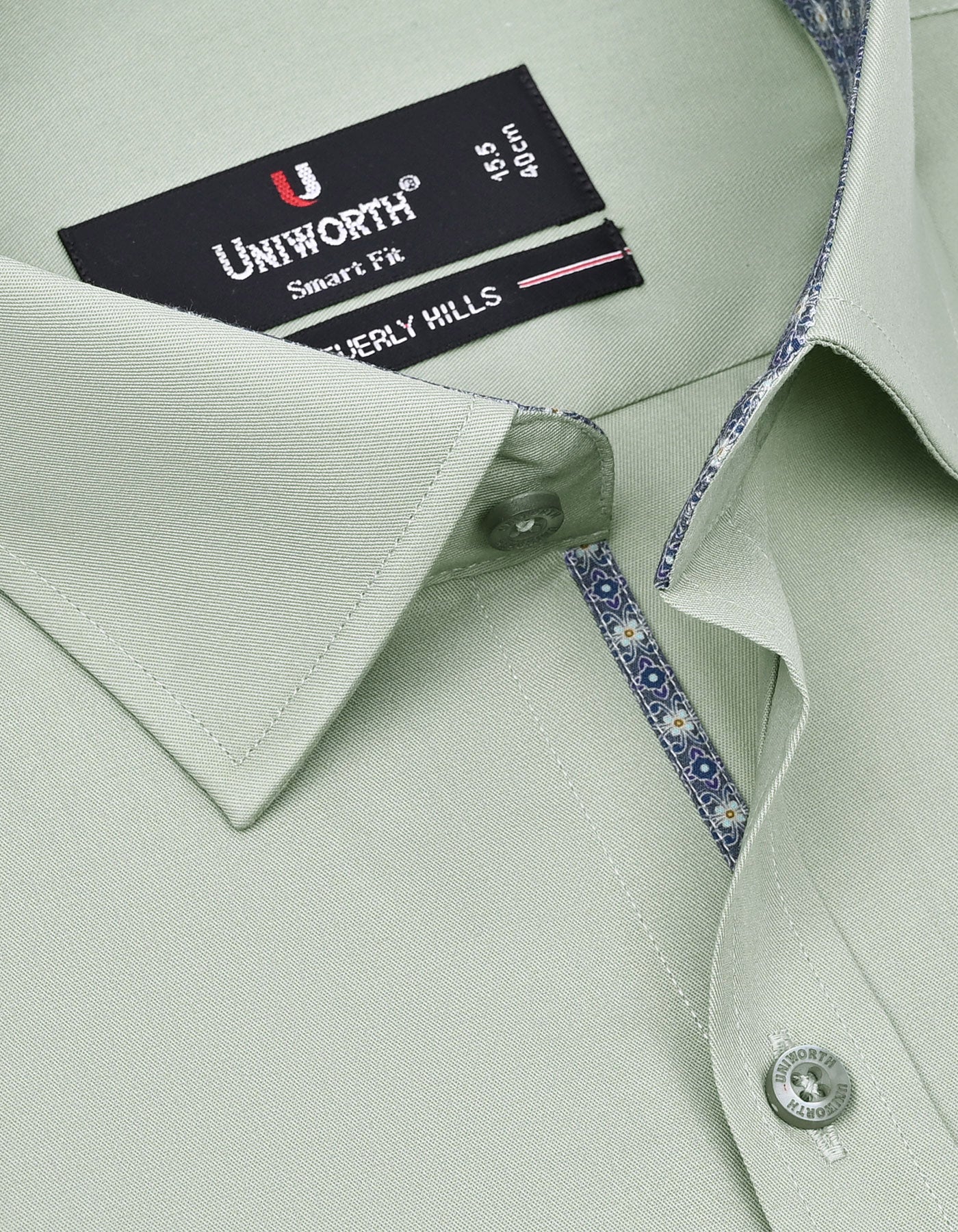 Plain Olive Tailored Smart Fit Shirt FS1650-1SF-15