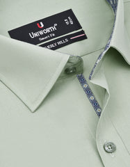 Plain Olive Tailored Smart Fit Shirt FS1650-1SF-15