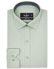 Plain Olive Tailored Smart Fit Shirt FS1650-1SF-14.5