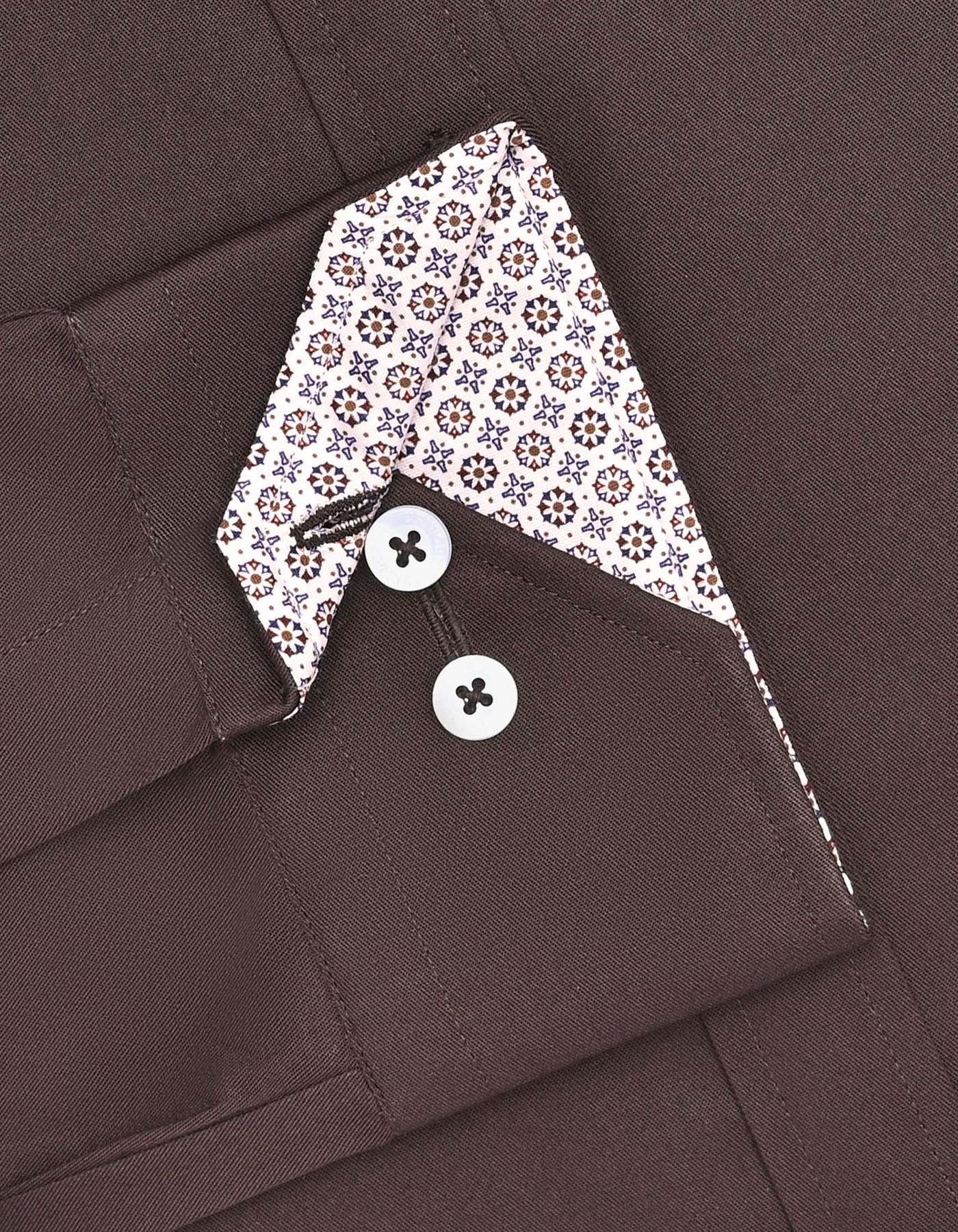 Plain Chocolate Classic Fit Shirt FS1652-1RF-15.5