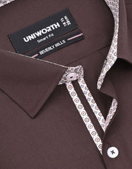 Plain Chocolate Tailored Smart Fit Shirt FS1652-1SF-15