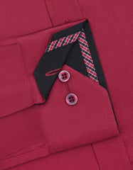 Plain Maroon Tailored Smart Fit Shirt FS1655-3SF-15.5