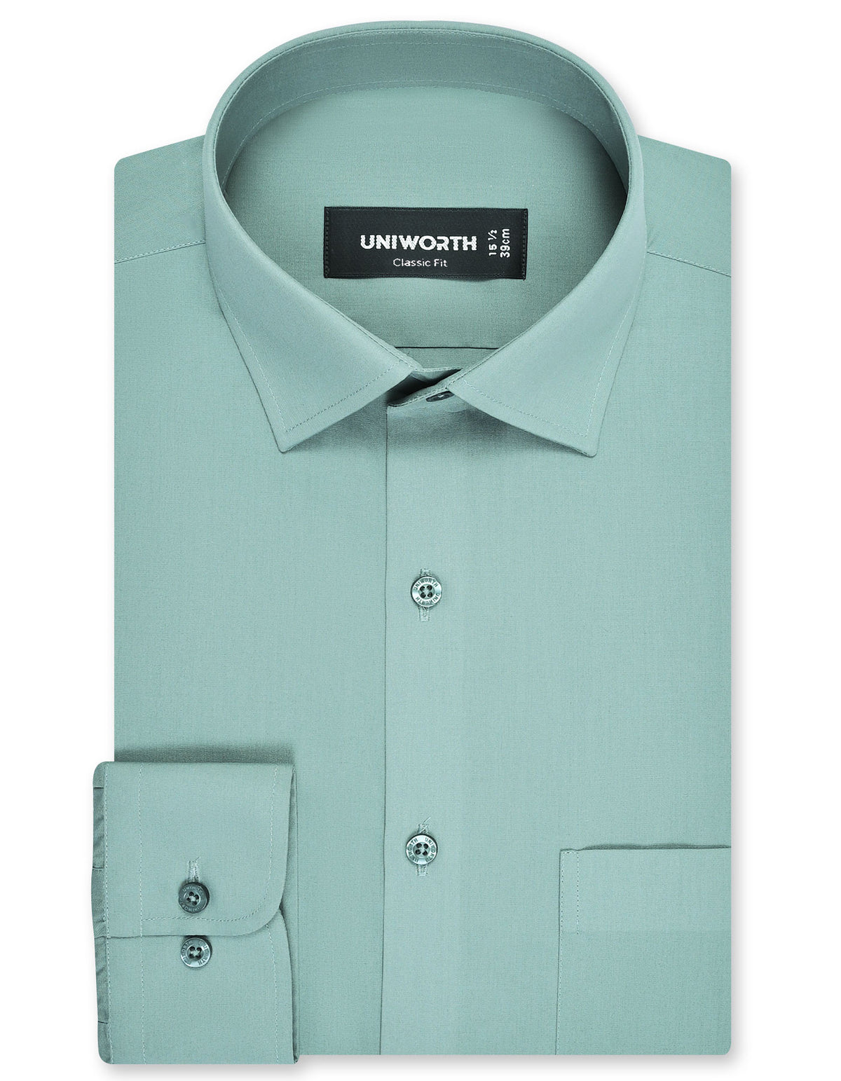 Plain Apple Green Classic Fit Shirt FS1662RF-14.5