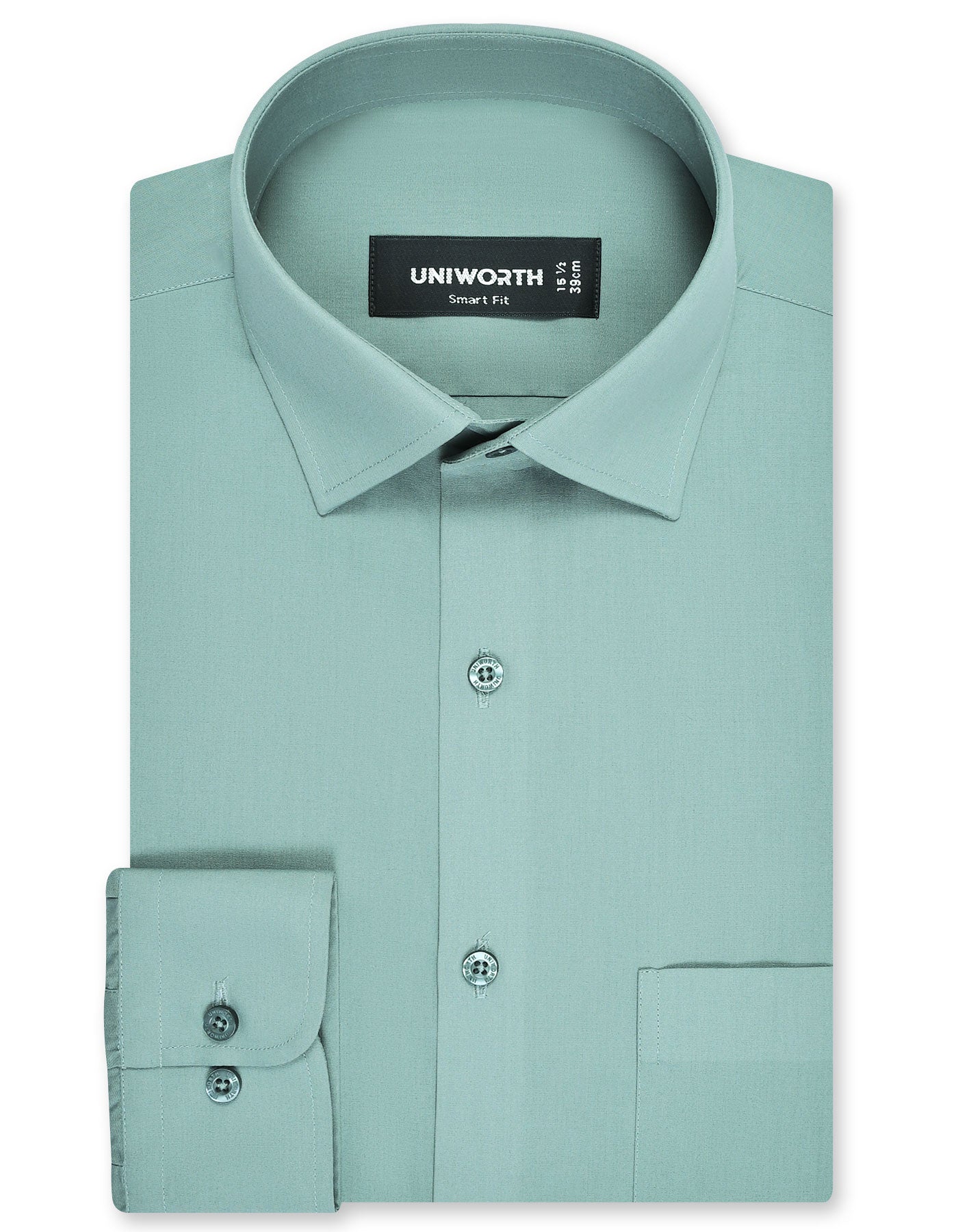 Plain Apple Green Tailored Smart Fit Shirt FS1662SF-14.5