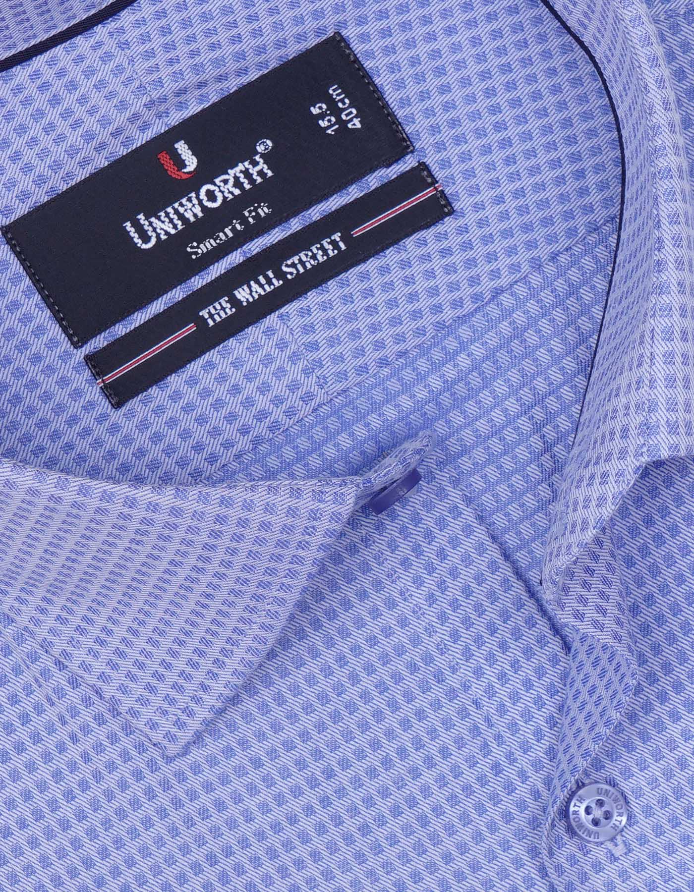 Self Blue Tailored Smart Fit Shirt FS20253SH-15