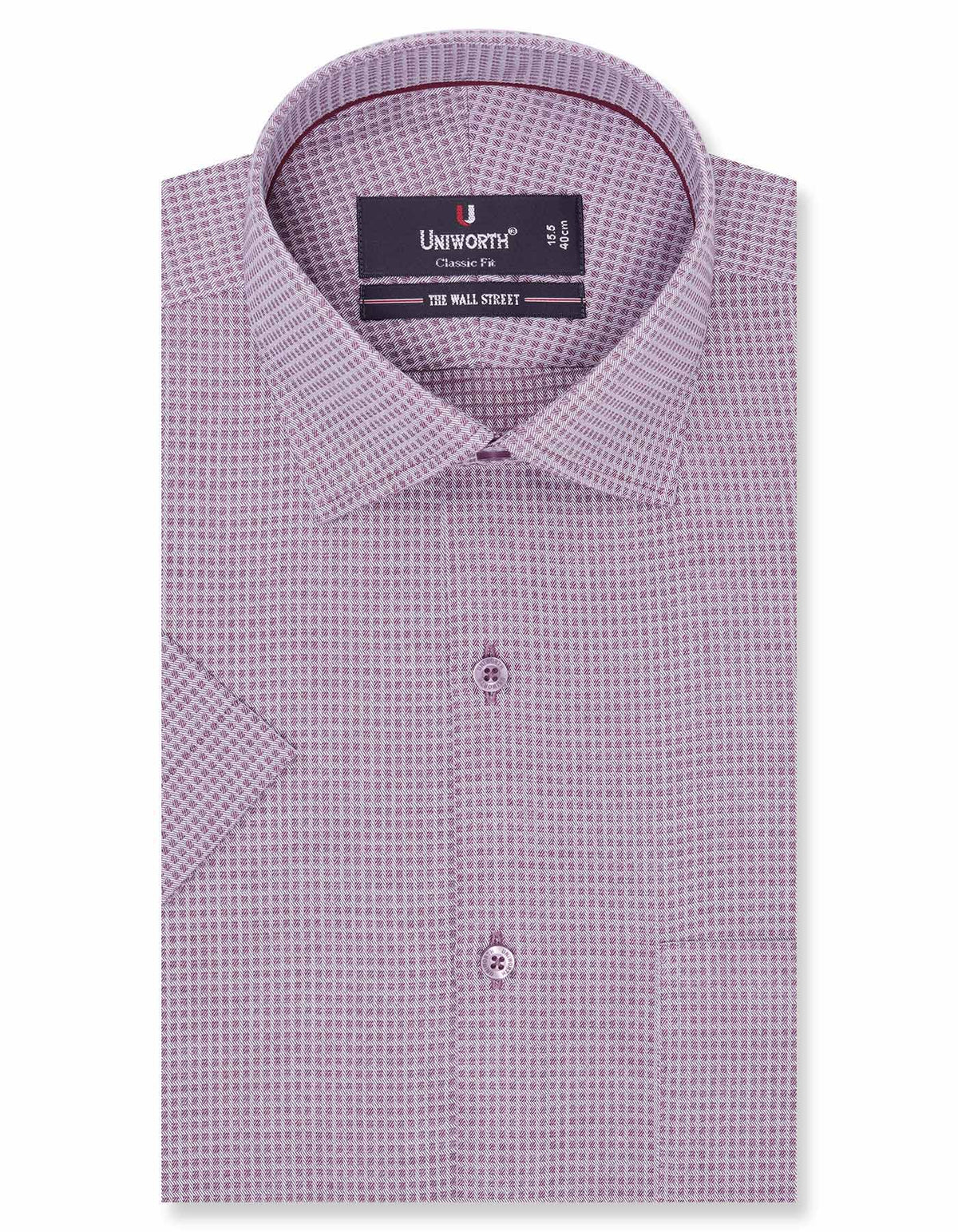 Self Maroon Classic Fit Shirt FS20255RH-14.5