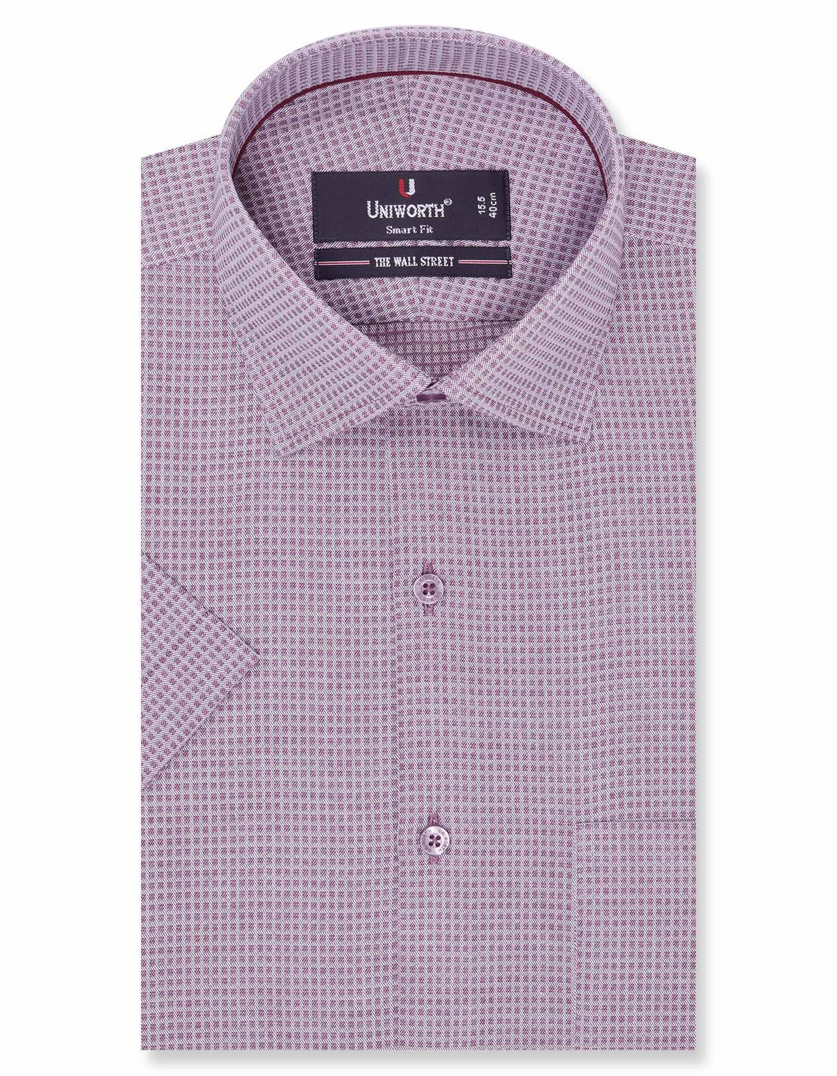 Self Maroon Tailored Smart Fit Shirt FS20255SH-14.5
