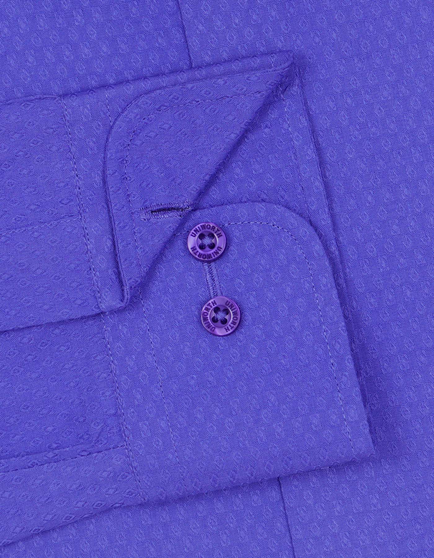 Self Royal Blue Tailored Smart Fit Shirt FS20324-1SF-15.5