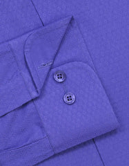 Self Royal Blue Classic Fit Shirt FS20324RF-16.5