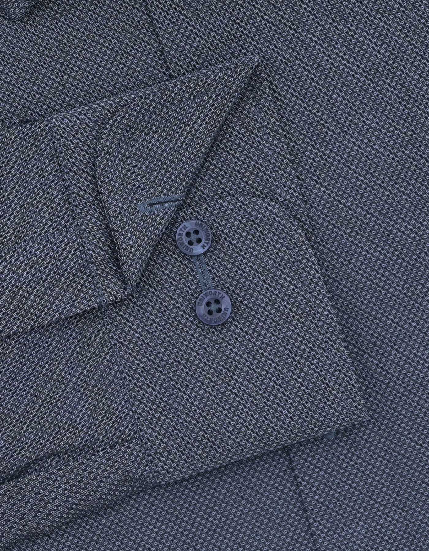 Self Charcoal Tailored Smart Fit Shirt FS20353SF-15.5