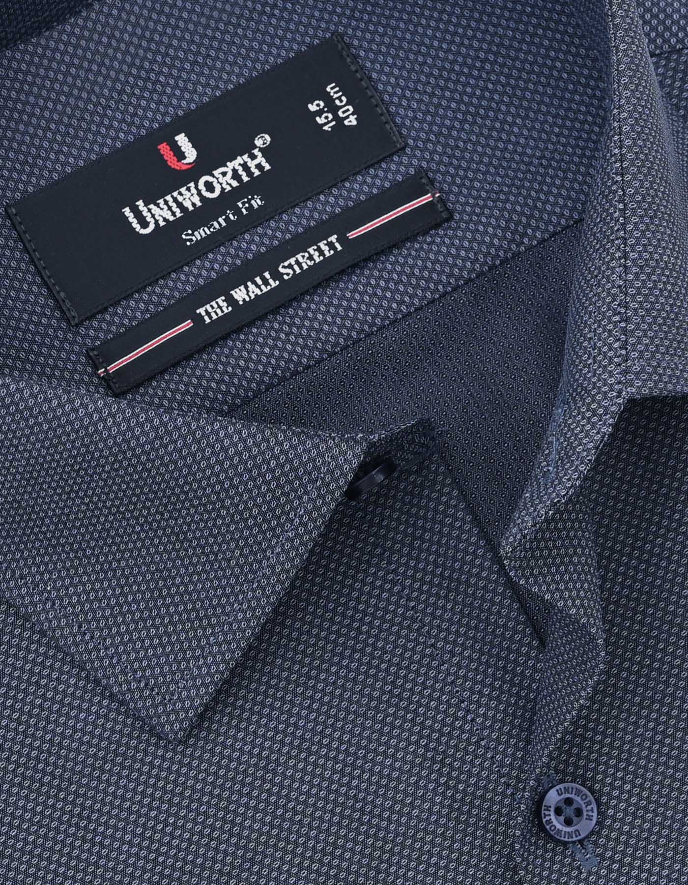 Self Charcoal Tailored Smart Fit Shirt FS20353SF-15