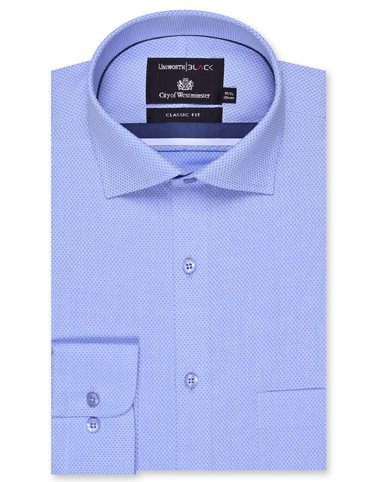 Self Blue Classic Fit Shirt FS20383RF-14.5