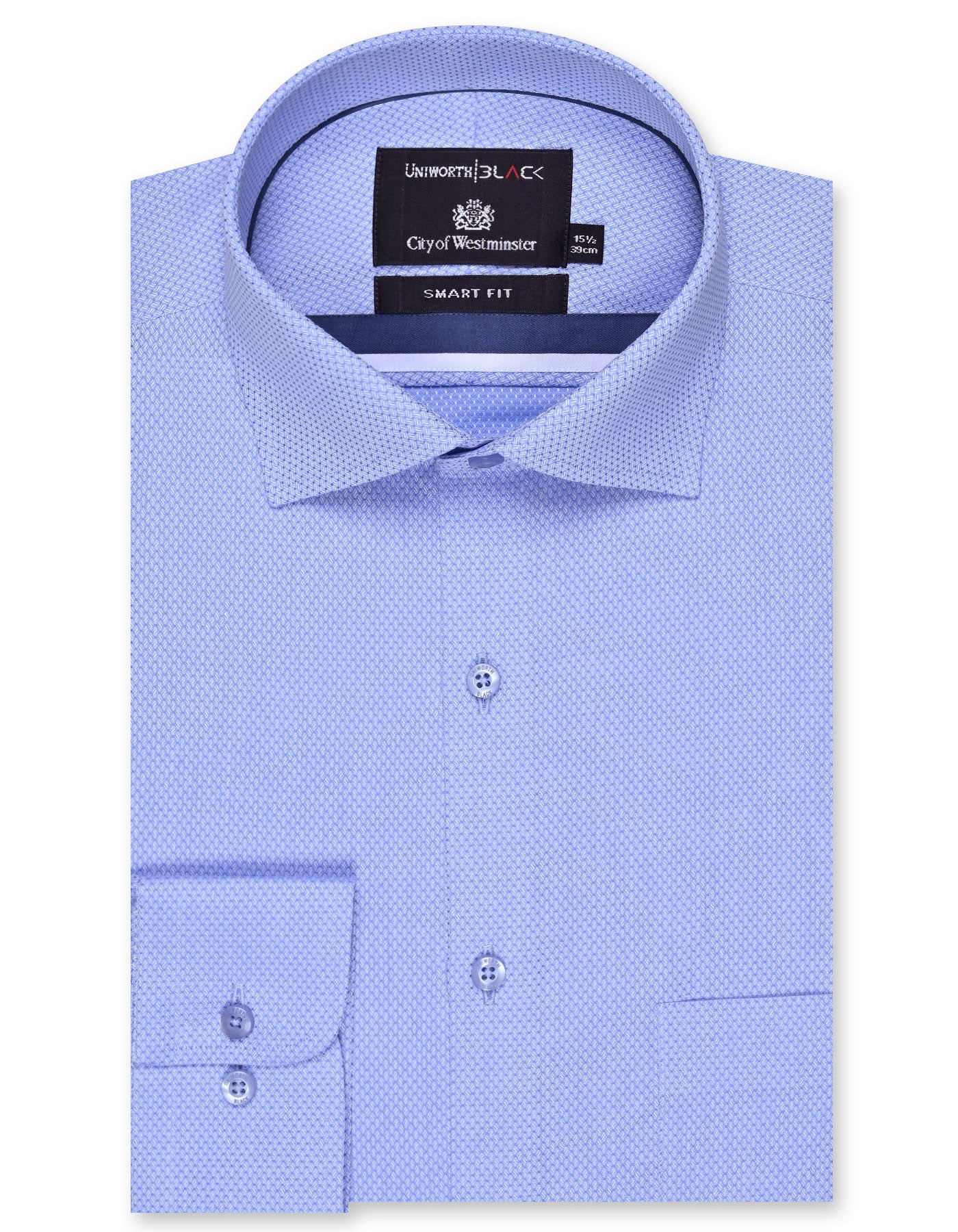Self Blue Tailored Smart Fit Shirt FS20383SF-14.5