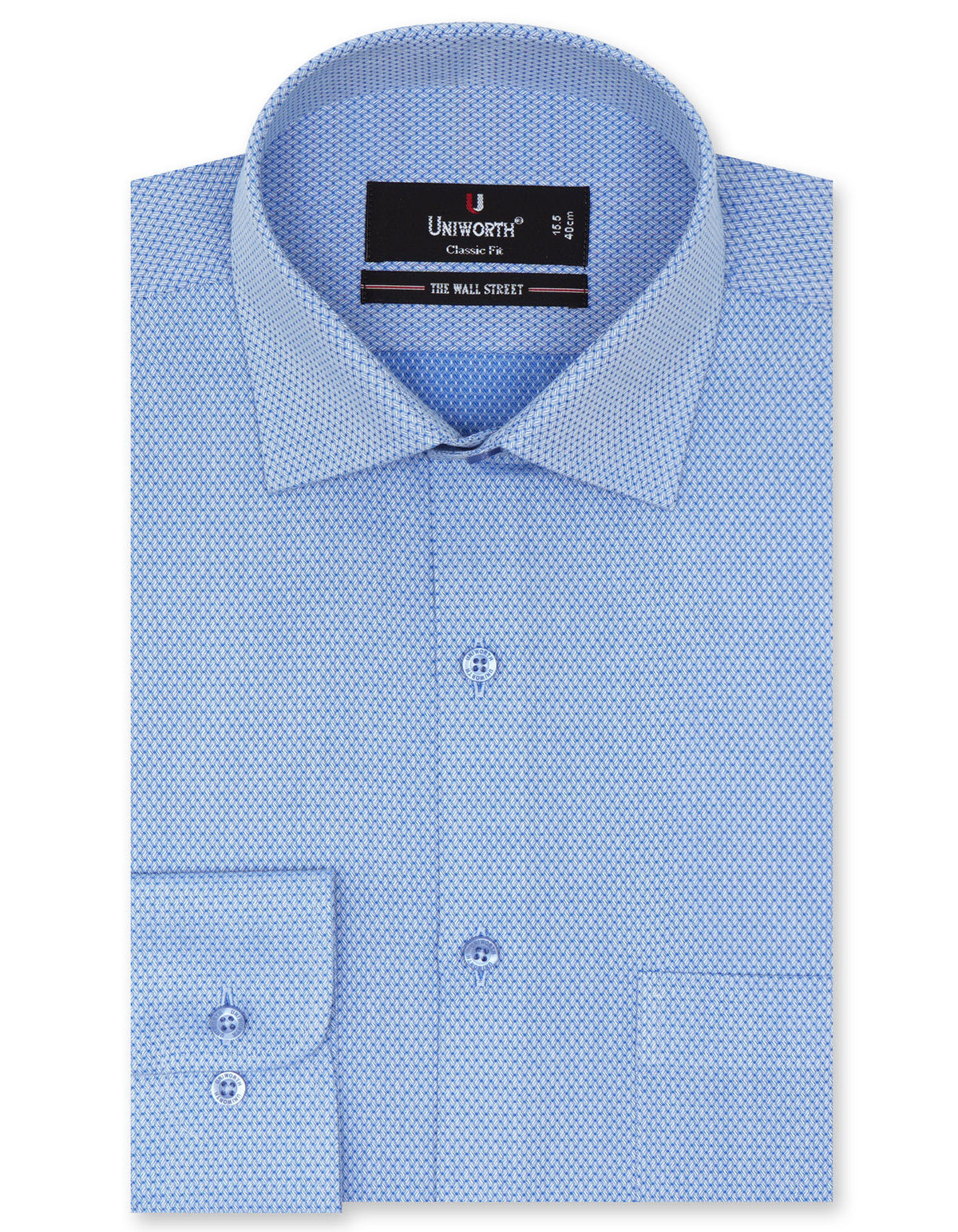 Self Navy Classic Fit Shirt FS20397RF-14.5