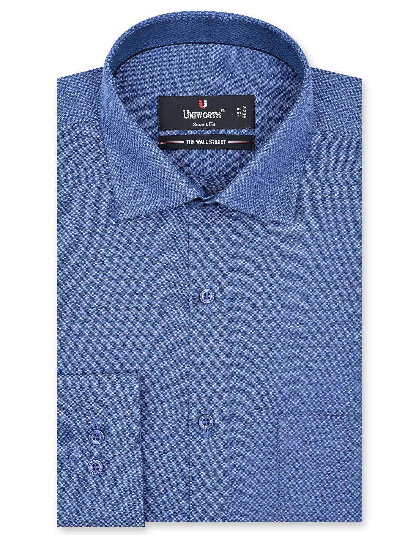 Self Navy Tailored Smart Fit Shirt FS20401SF-14.5