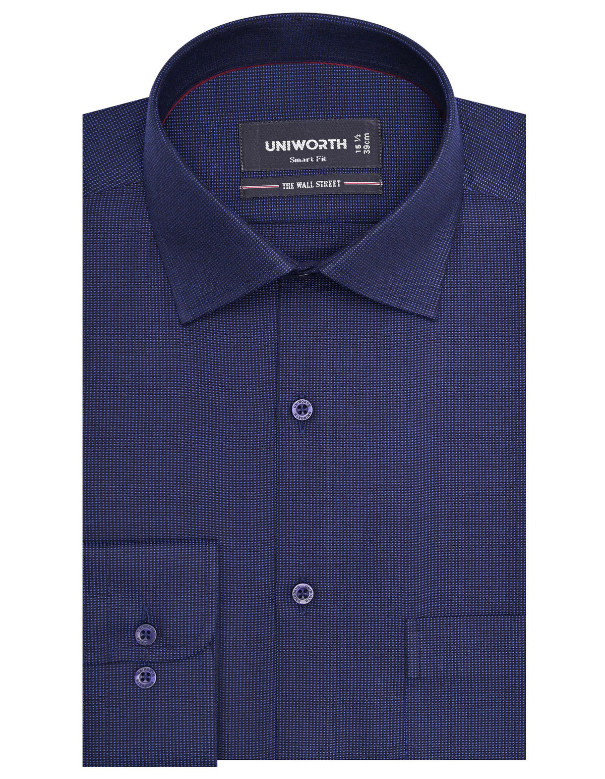Self Navy Tailored Smart Fit Shirt FS20406SF-14.5