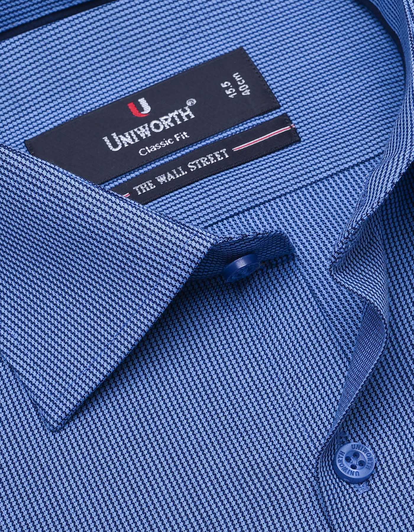 Self Blue Classic Fit Shirt FS20408RF-15