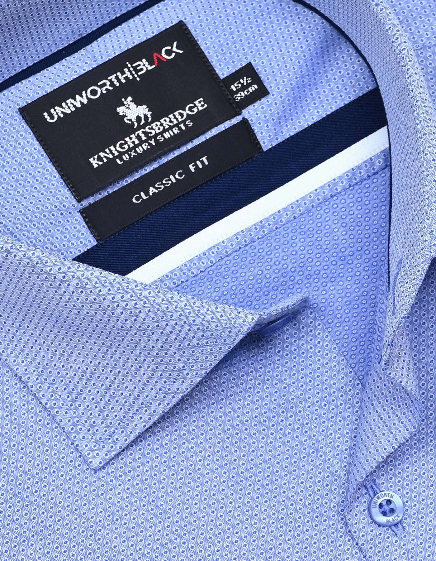 Self Blue Classic Fit Shirt FS20412RF-15