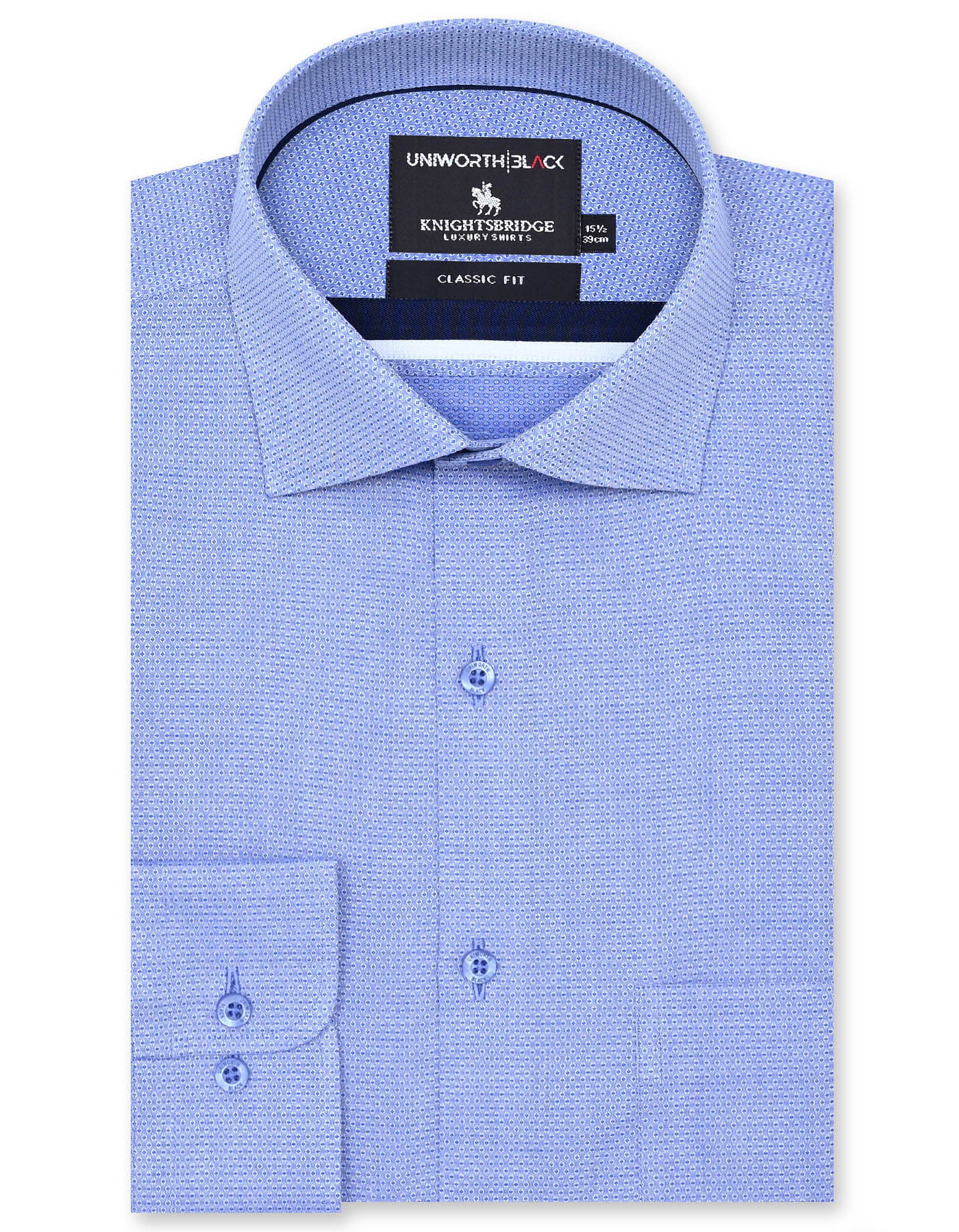 Self Blue Classic Fit Shirt FS20412RF-14.5