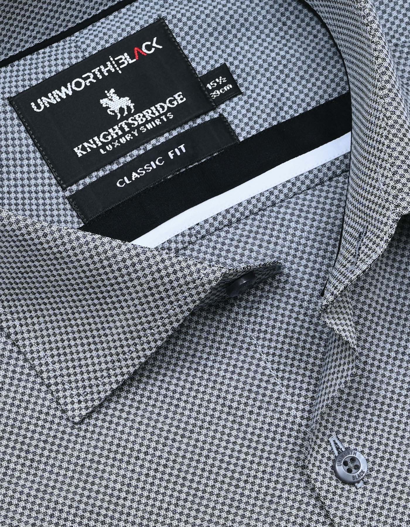 Self Grey Classic Fit Shirt FS20414RF-15