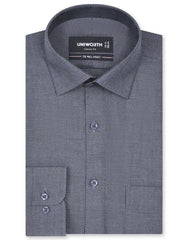 Self Grey Classic Fit Shirt FS20427RF-14.5