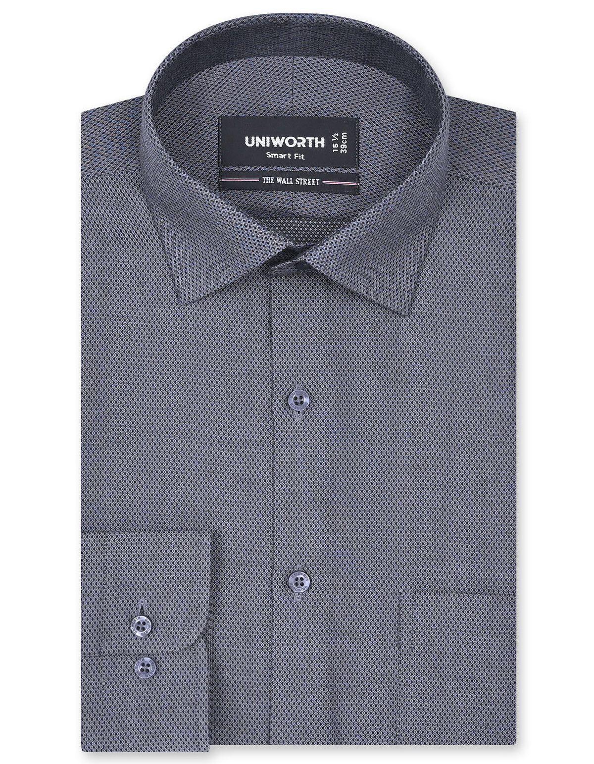 Self Grey Smart Fit Shirt FS20427SF-14.5