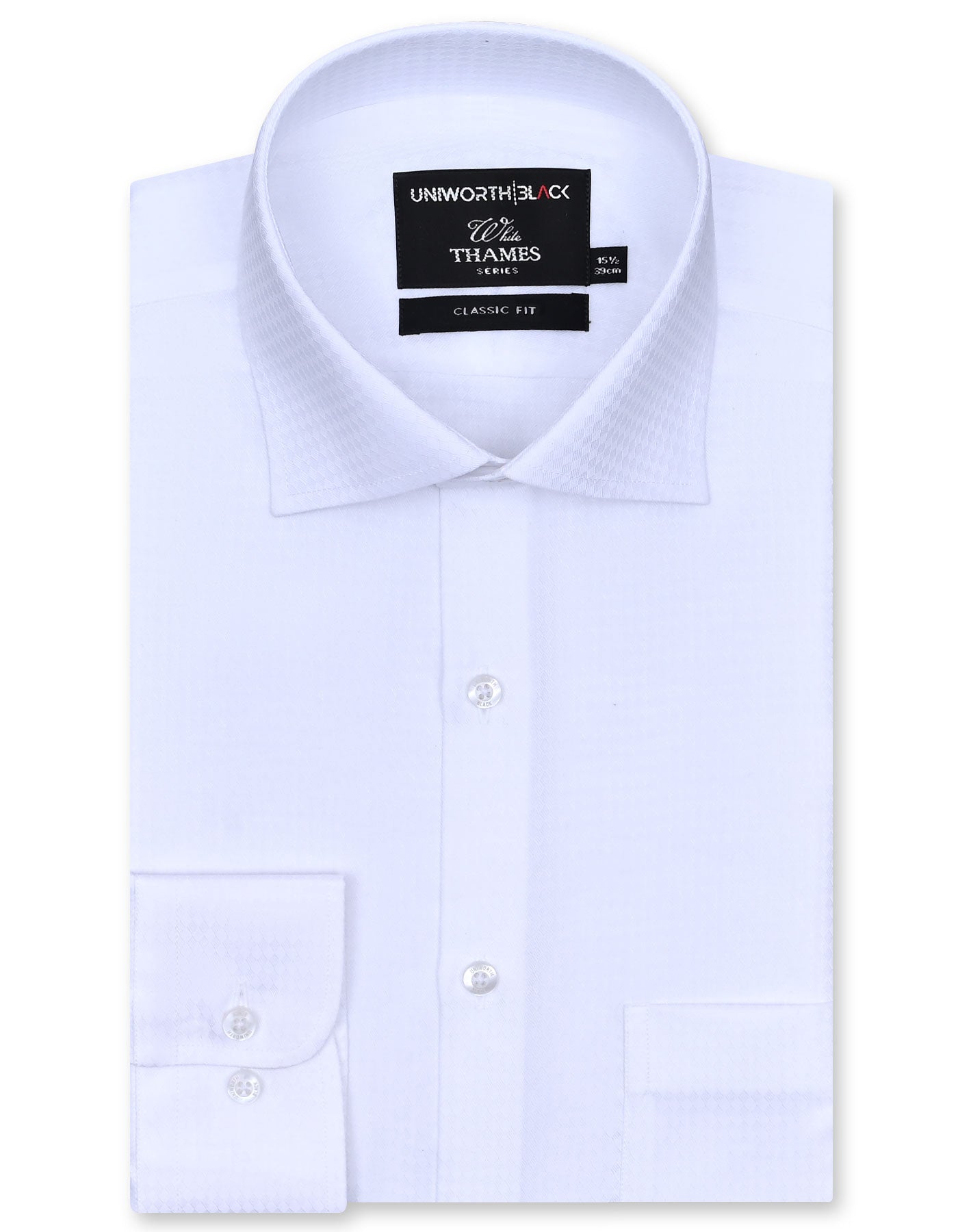Self White Classic Fit Shirt FS20450RF-14.5