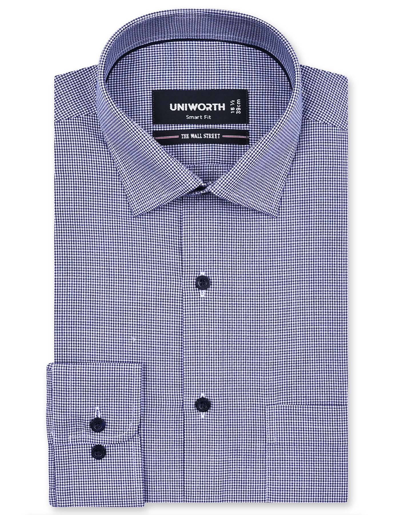 Self Navy Tailored Smart Fit Shirt FS20456SF-14.5