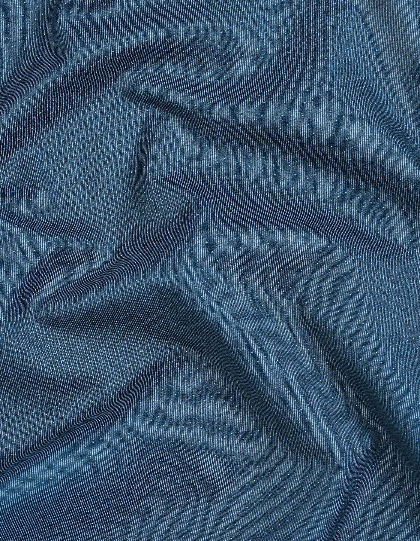 Self D Blue Tailored Smart Fit Shirt FS20457SF-16