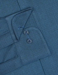 Self D Blue Tailored Smart Fit Shirt FS20457SF-15.5