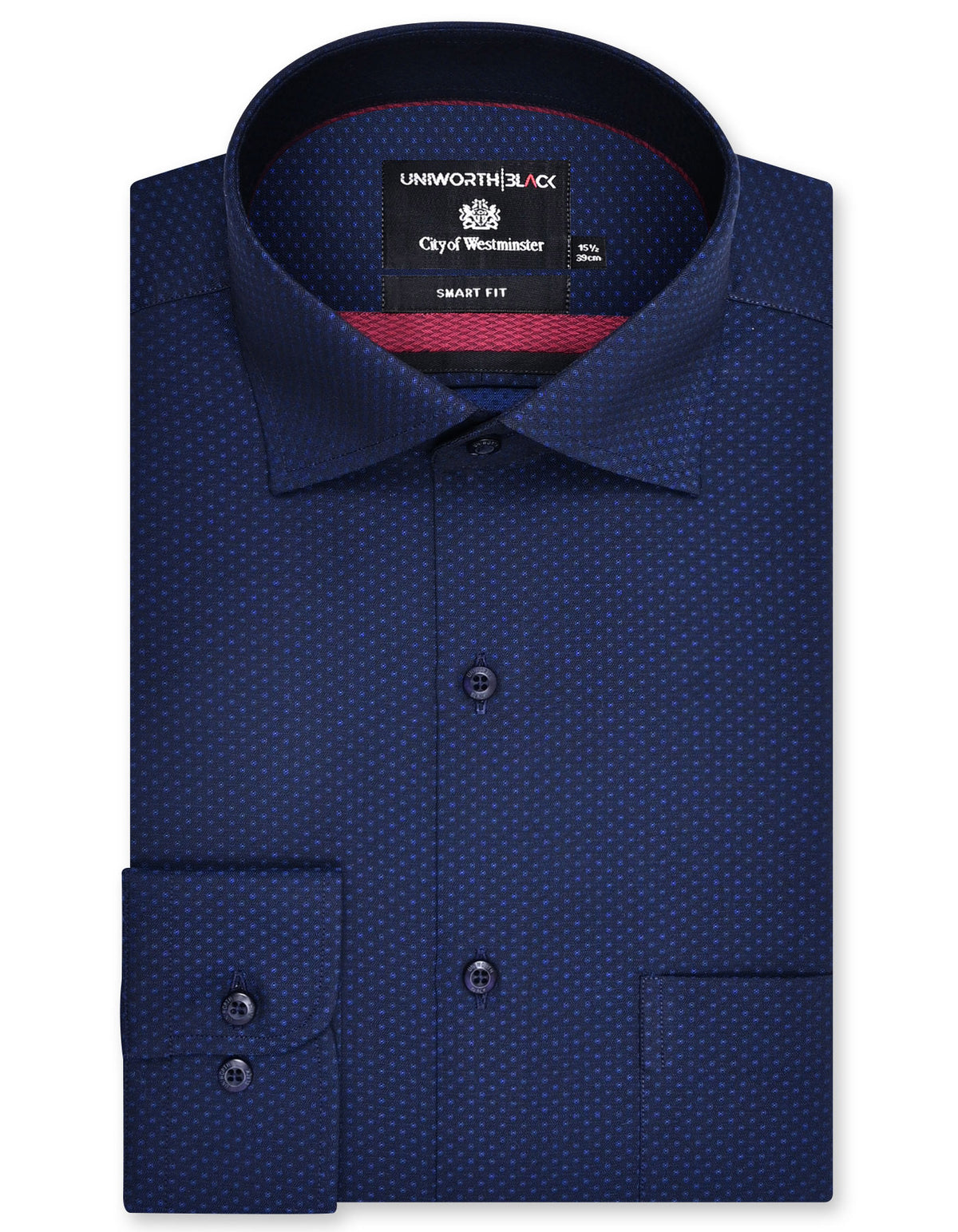 Self Navy Tailored Smart Fit Shirt FS20467SF-14.5