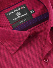 Self Maroon Tailored Smart Fit Shirt FS20468SF-15