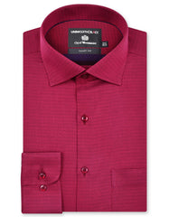 Self Maroon Tailored Smart Fit Shirt FS20468SF-14.5