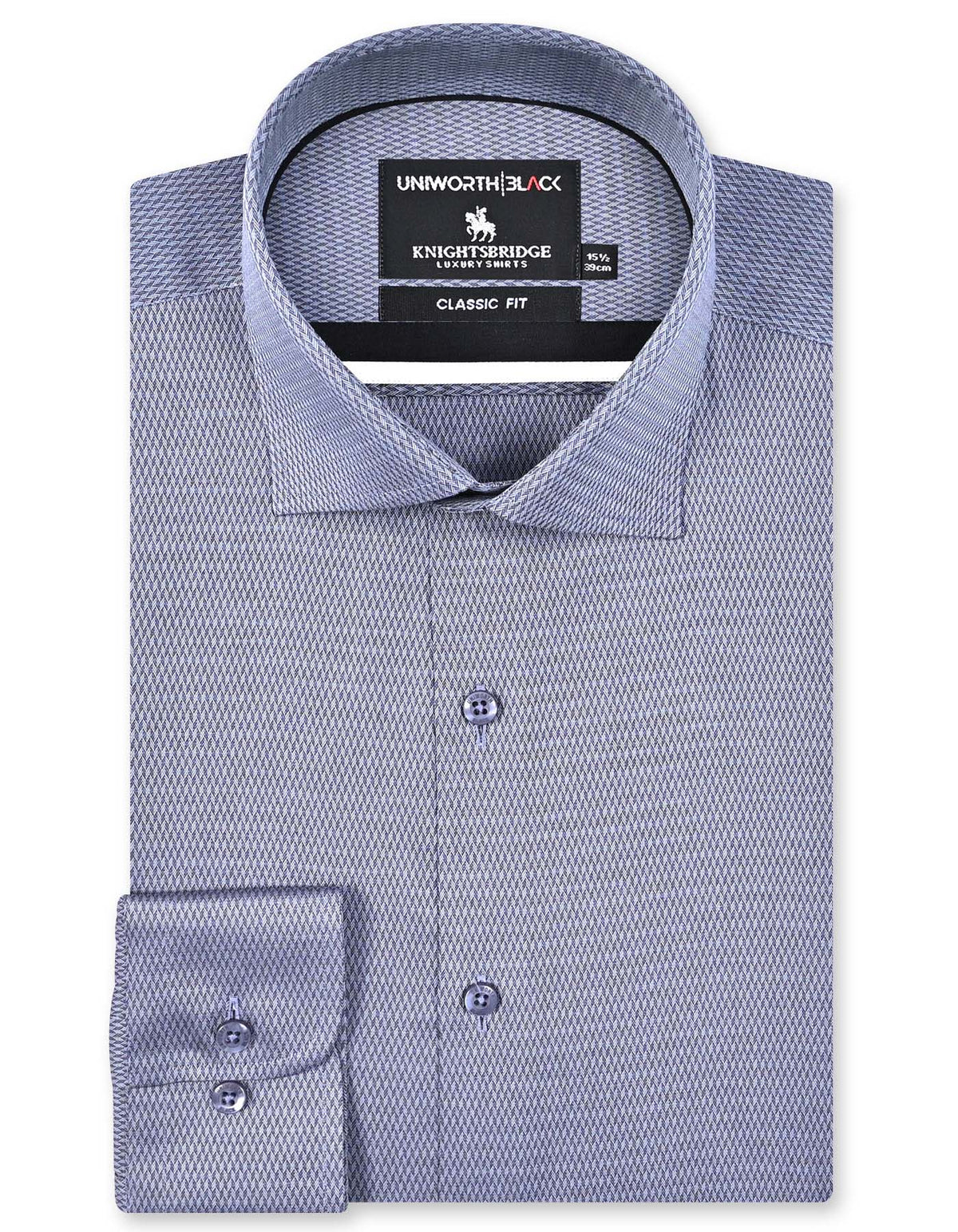 Self Grey Classic Fit Shirt FS20479RF-14.5