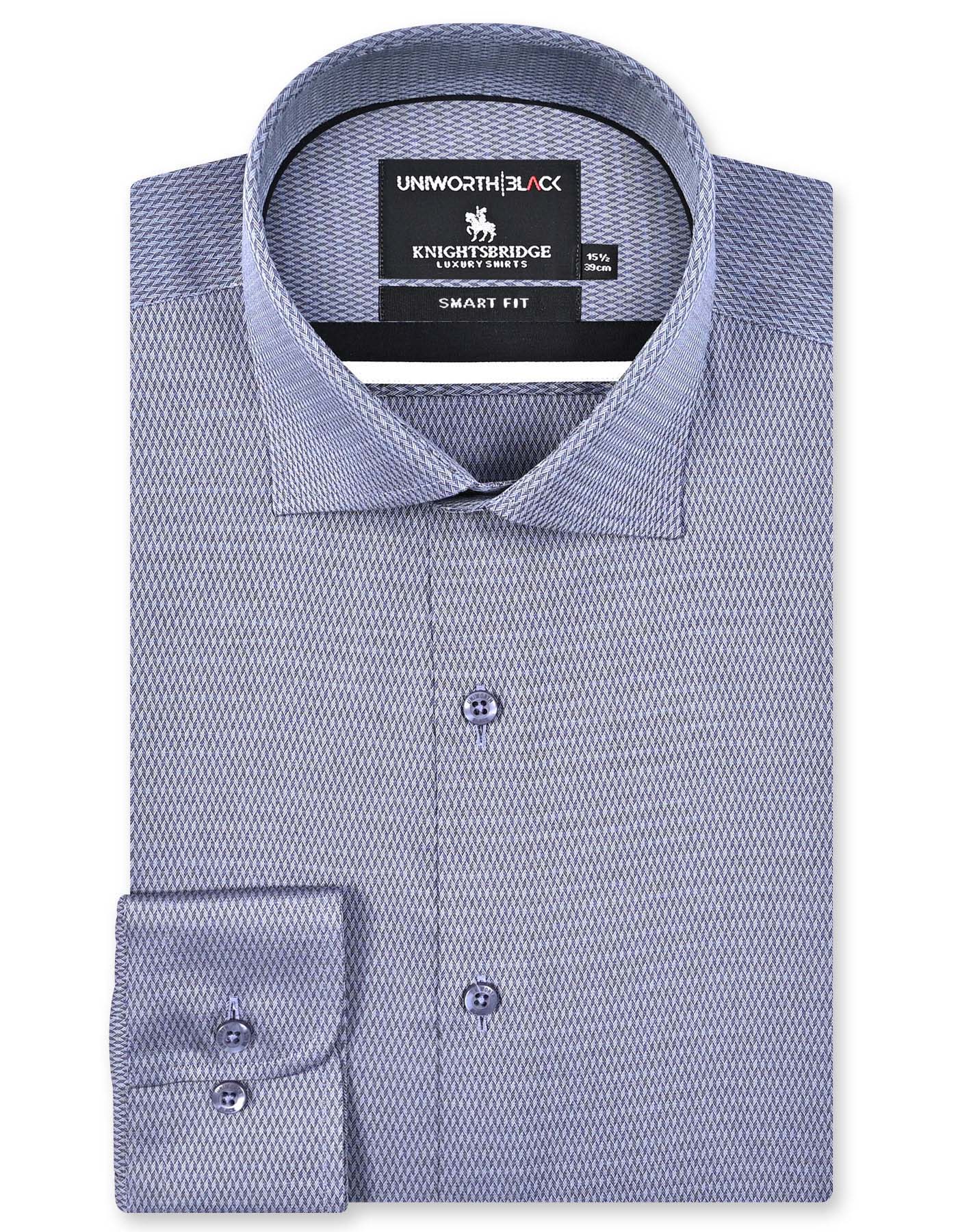 Self Grey Tailored Smart Fit Shirt FS20479SF-14.5