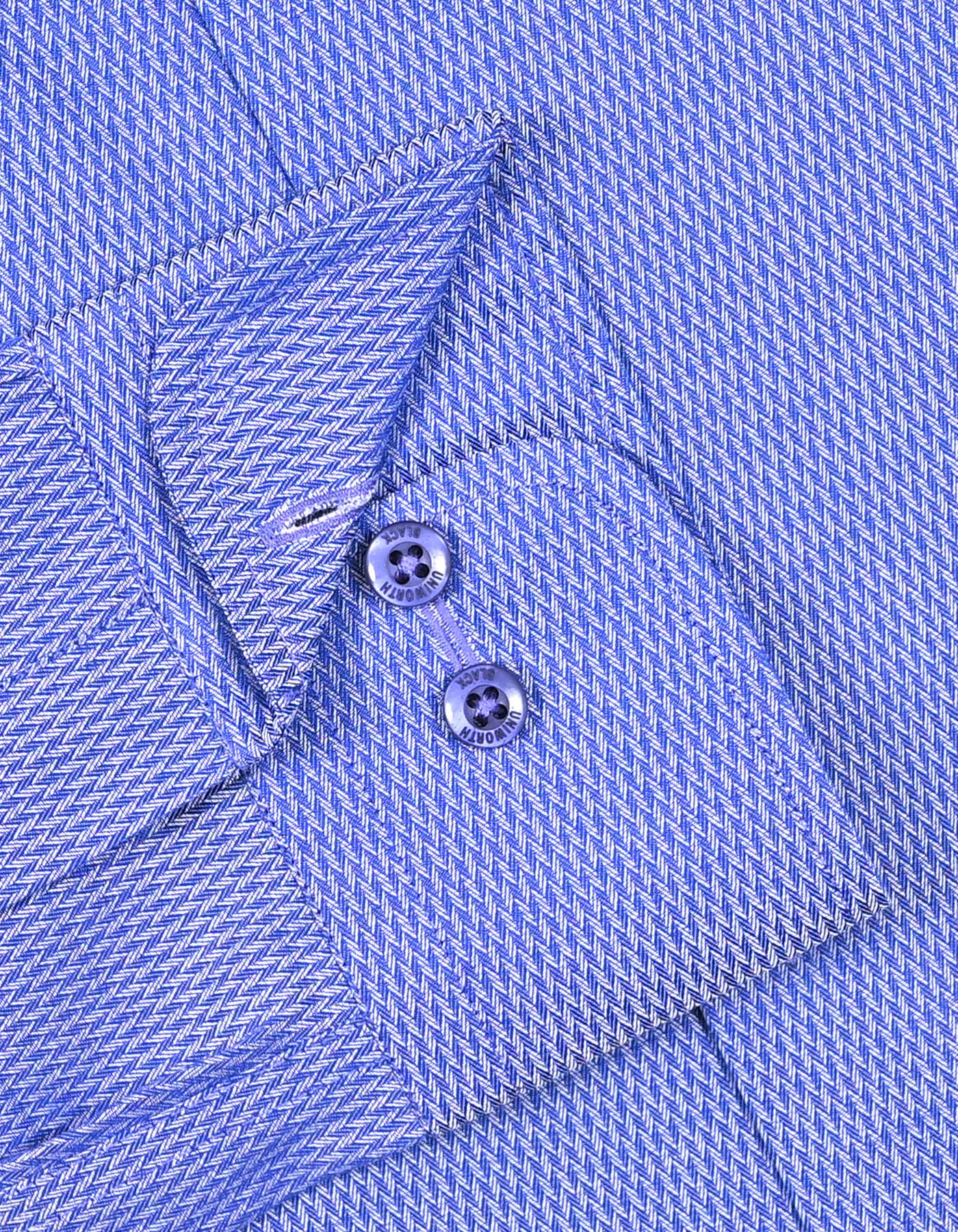 Self D Blue Classic Fit Shirt FS20481RF-15.5