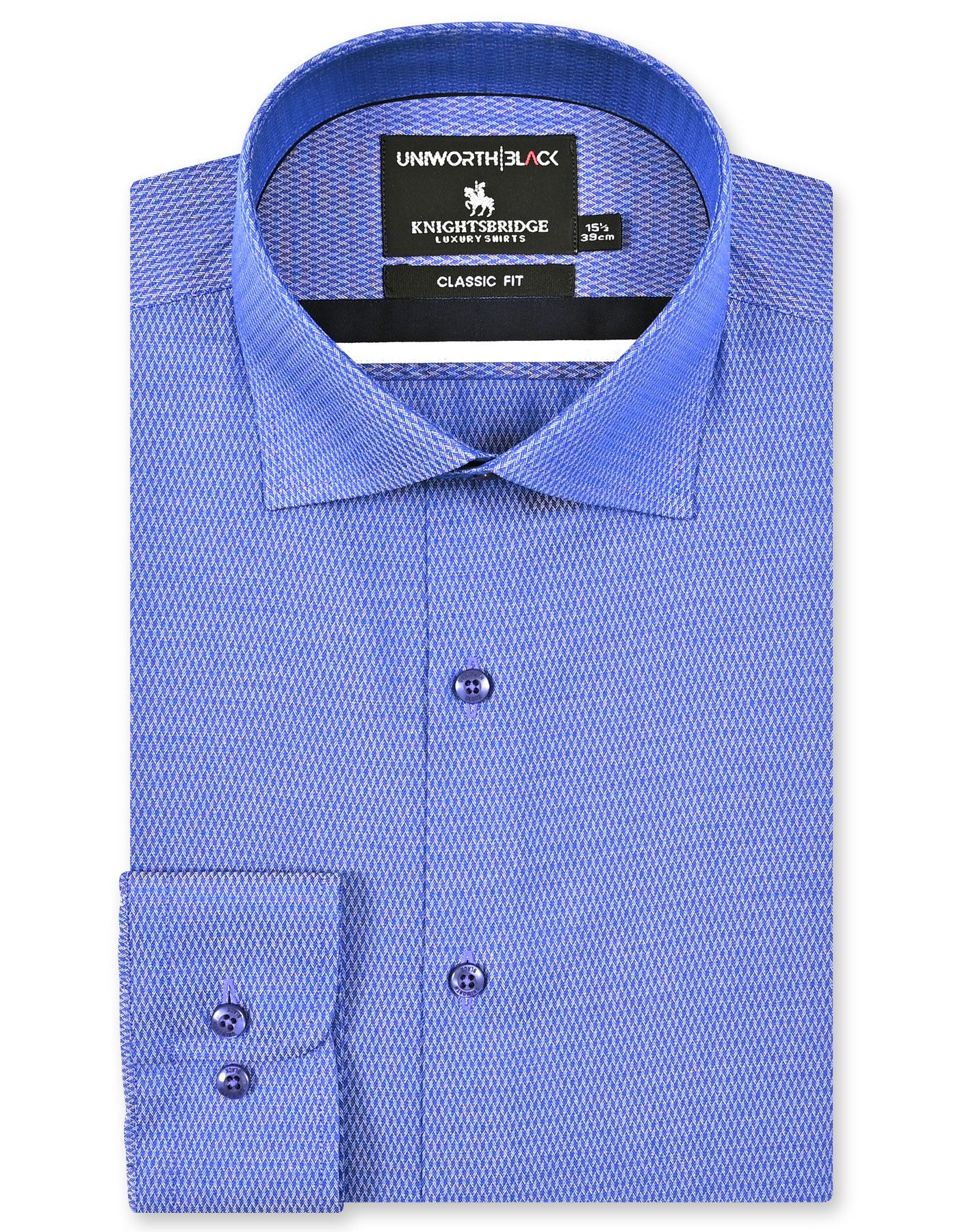 Self D Blue Classic Fit Shirt FS20481RF-14.5