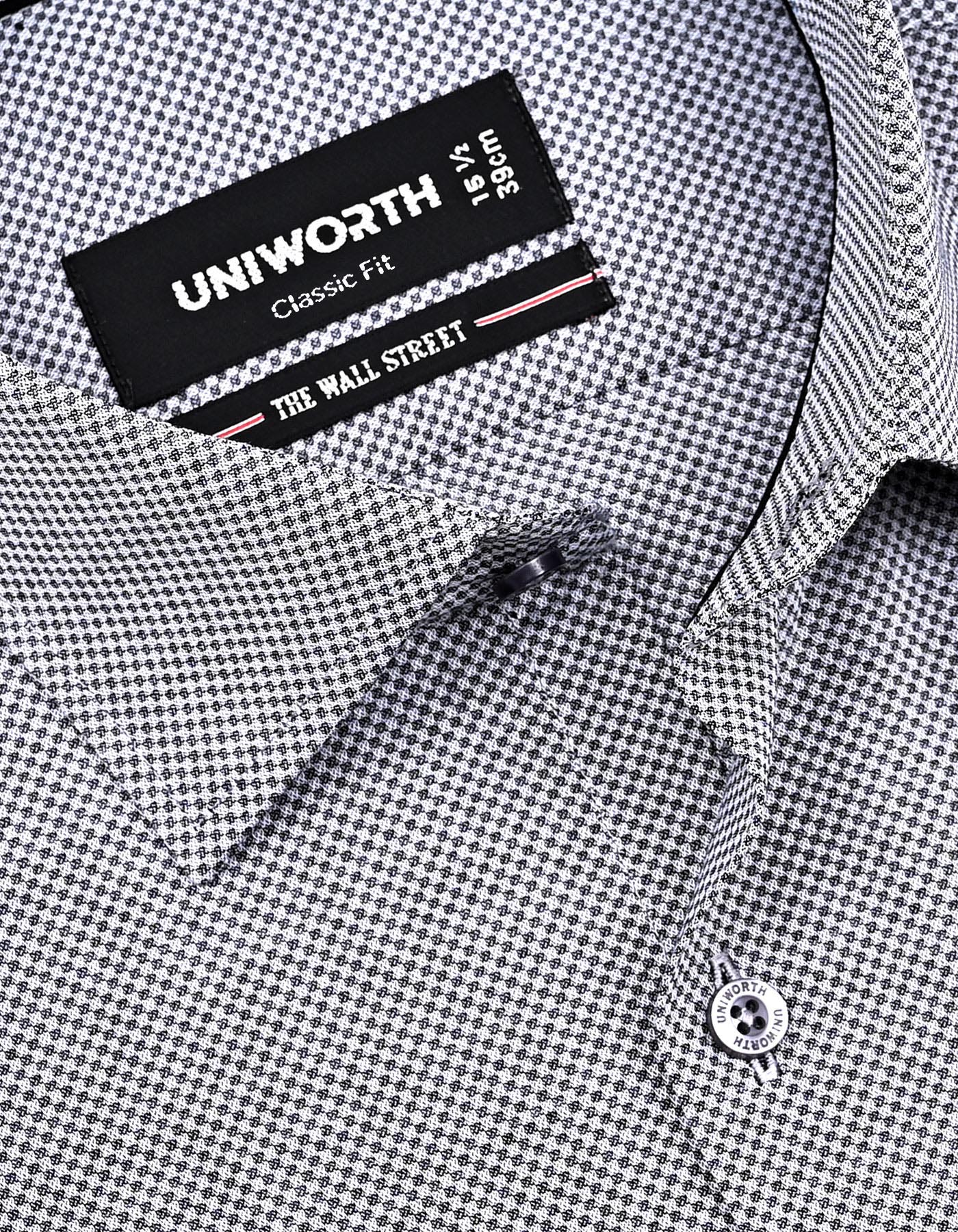 Self Black Classic Fit Shirt FS20485RF-15