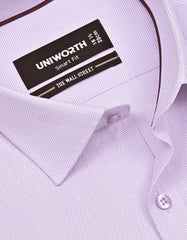 Self L Purple Tailored Smart Fit Shirt FS20487SF-15