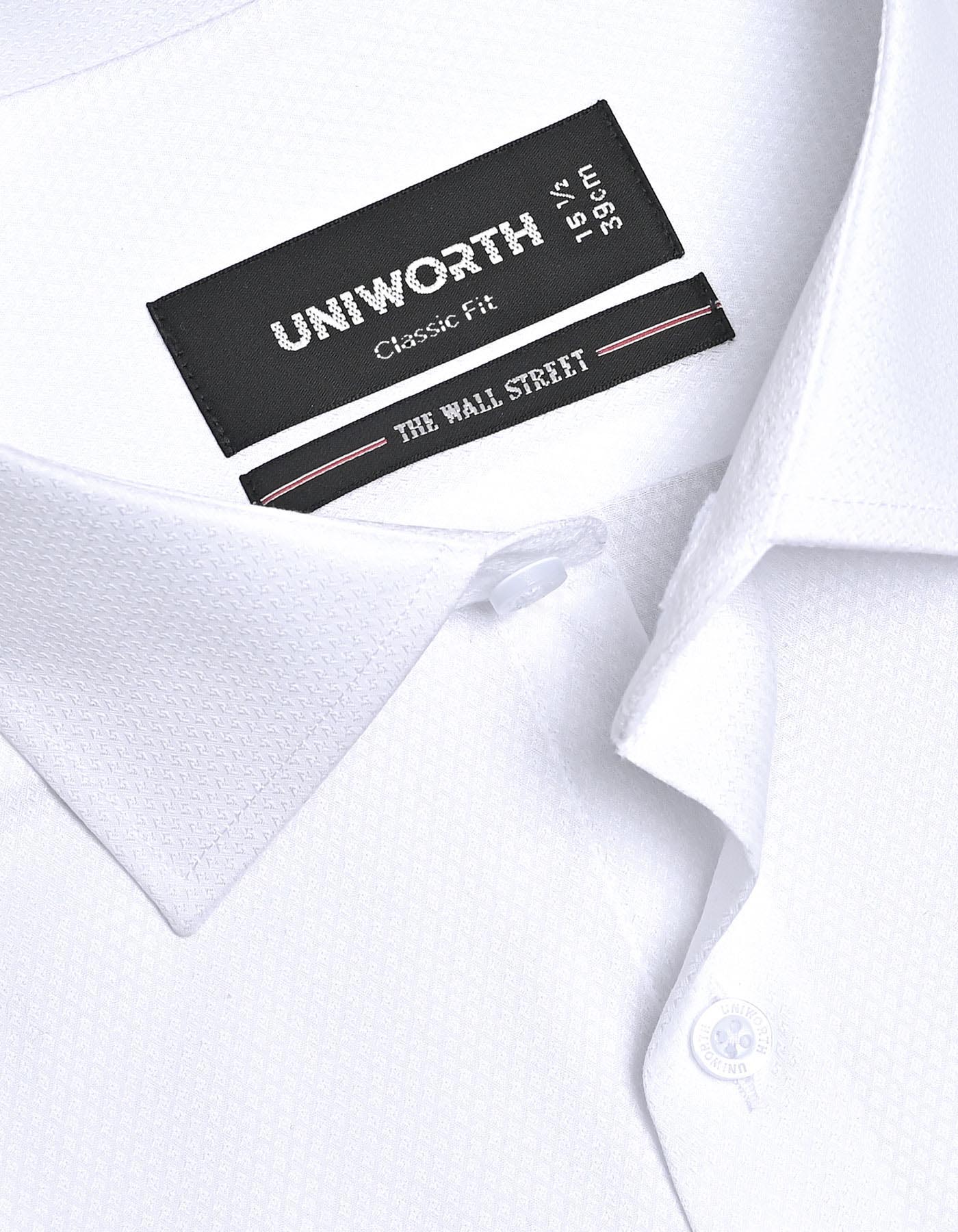 Self White Classic Fit Shirt FS20493RF-15