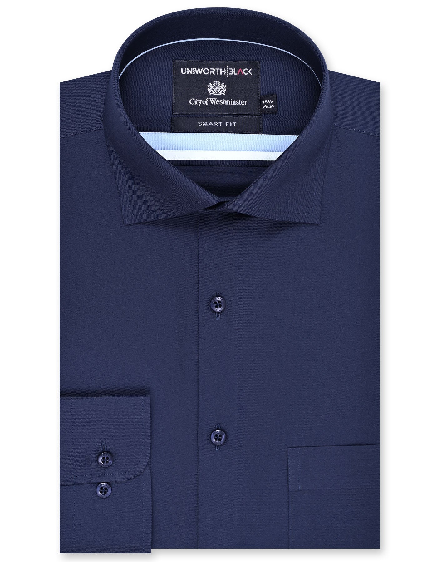 Plain Navy Tailored Smart Fit Shirt FS2172-4SF-14.5