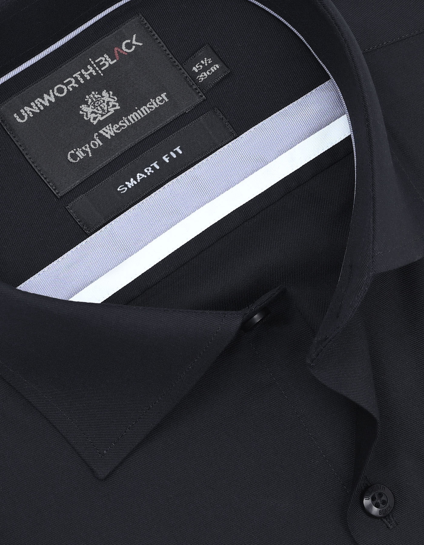 Plain Black Tailored Smart Fit Shirt FS2173-4SF-15