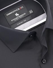Plain Black Classic Fit Shirt FS2173-5RF-15