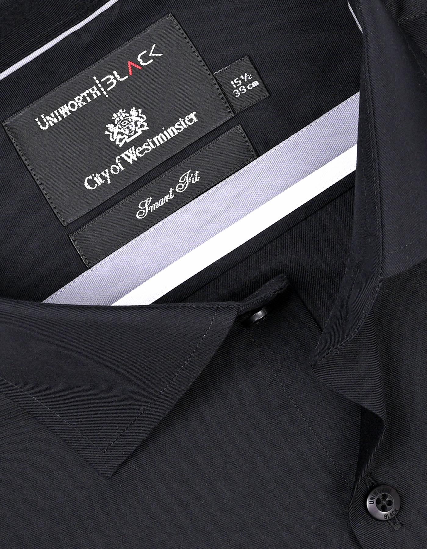Plain Black Tailored Smart Fit Shirt FS2173SD-15